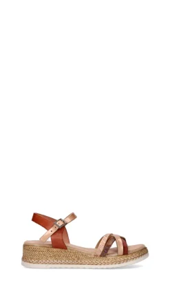 PORRONET Sandalo donna marrone/rosa in pelle