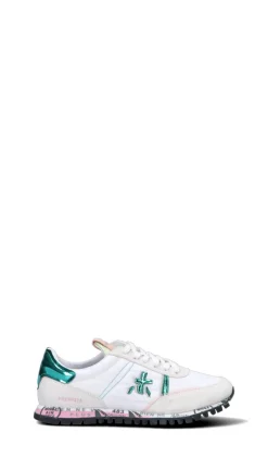 PREMIATA Sneaker donna bianca/verde/rosa in suede