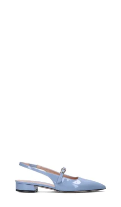 PREMIER Slingback donna azzurra in pelle