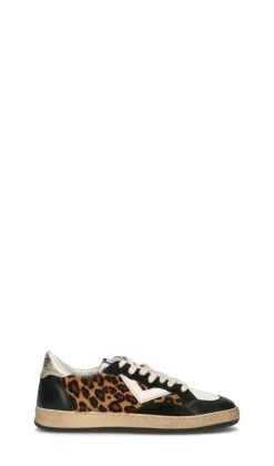 QUATTROBARRADODICI Sneaker donna nera/leopardata in pelle