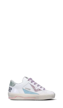 QUATTROBARRADODICI Sneaker donna bianca/lilla in pelle