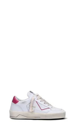 QUATTROBARRADODICI Sneaker donna bianca/fucsia in pelle