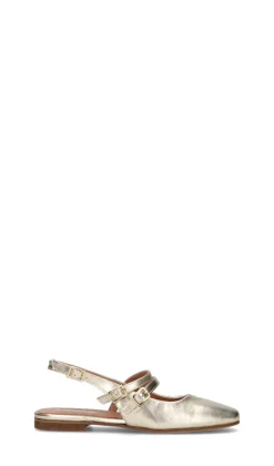 RABARBARO Slingback donna platino in pelle