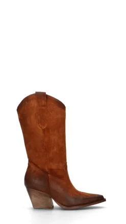 RABARBARO Stivale donna marrone in suede