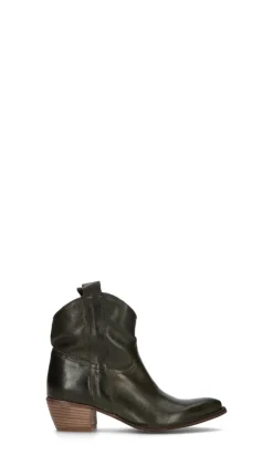 RABARBARO Tronchetto donna verde in pelle