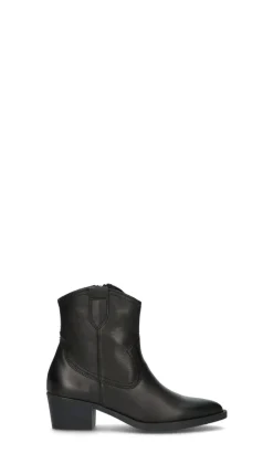 RABARBARO Tronchetto donna nero in pelle