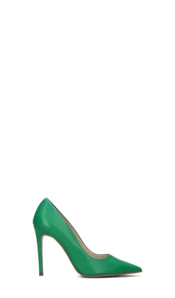 REBECCA VAN DICK Decollete donna verde in pelle