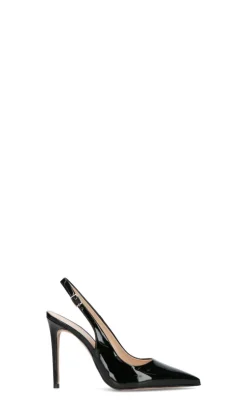 REBECCA VAN DICK Slingback donna nera in pelle