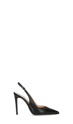 REBECCA VAN DICK Slingback donna nera in pelle