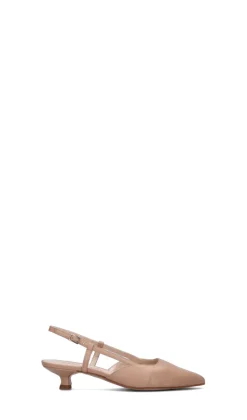 REBECCA VAN DICK Slingback donna beige in pelle