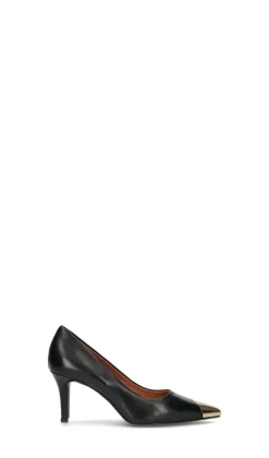 REBECCA VAN DIK Décolleté donna nera in pelle