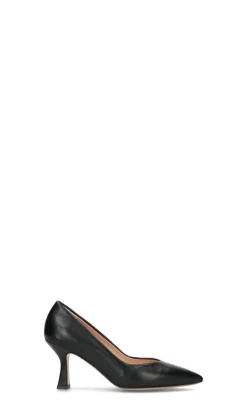 REBECCA VAN DIK Décolleté donna nera in pelle