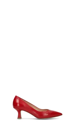 REBECCA VAN DIK Décolleté donna rossa in pelle