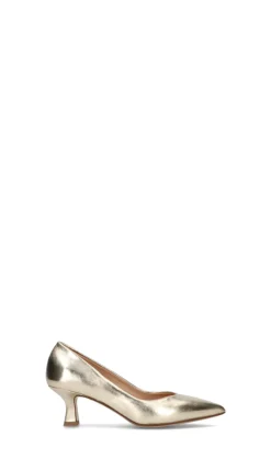 REBECCA VAN DIK Décolleté donna platino in pelle