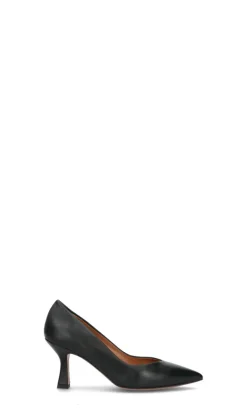 REBECCA VAN DIK Décolleté donna nero in pelle