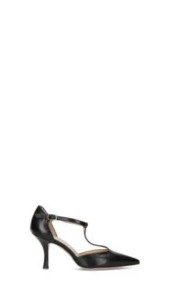 REBECCA VAN DIK Decollete donna nera in pelle