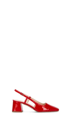 REBECCA VAN DIK Slingback donna rossa in pelle
