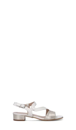 ROBERTA GINEPRI Sandalo donna panna/oro in pelle