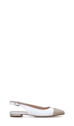 ROBERTA GINEPRI Slingback donna bianca/beige in pelle