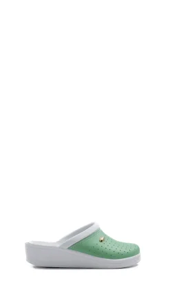 SANITAL LIGHT ANTI-SHOCK Ciabatta donna verde in pelle