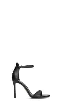 SERGIO LEVANTESI Sandalo donna nero in pelle