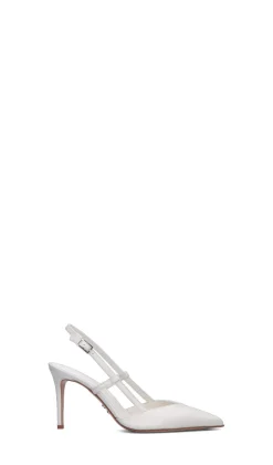 SERGIO LEVANTESI Slingback donna bianca in pelle