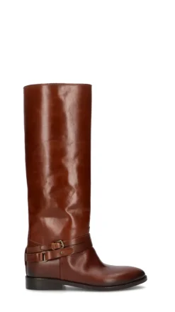 STRATEGIA Stivale donna cuoio in pelle