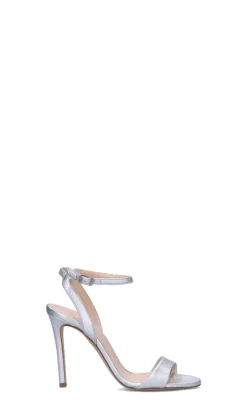 THE SELLER Sandalo donna argento in pelle