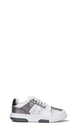 TOMMY HILFIGER JEANS Sneaker donna bianca/grigia in pelle
