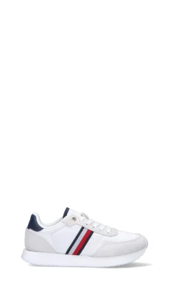TOMMY HILFIGER Sneaker donna bianca, grigia e rossa in suede