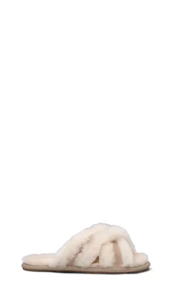 UGG - SCUFFITA Ugg donna sabbia in pelliccia